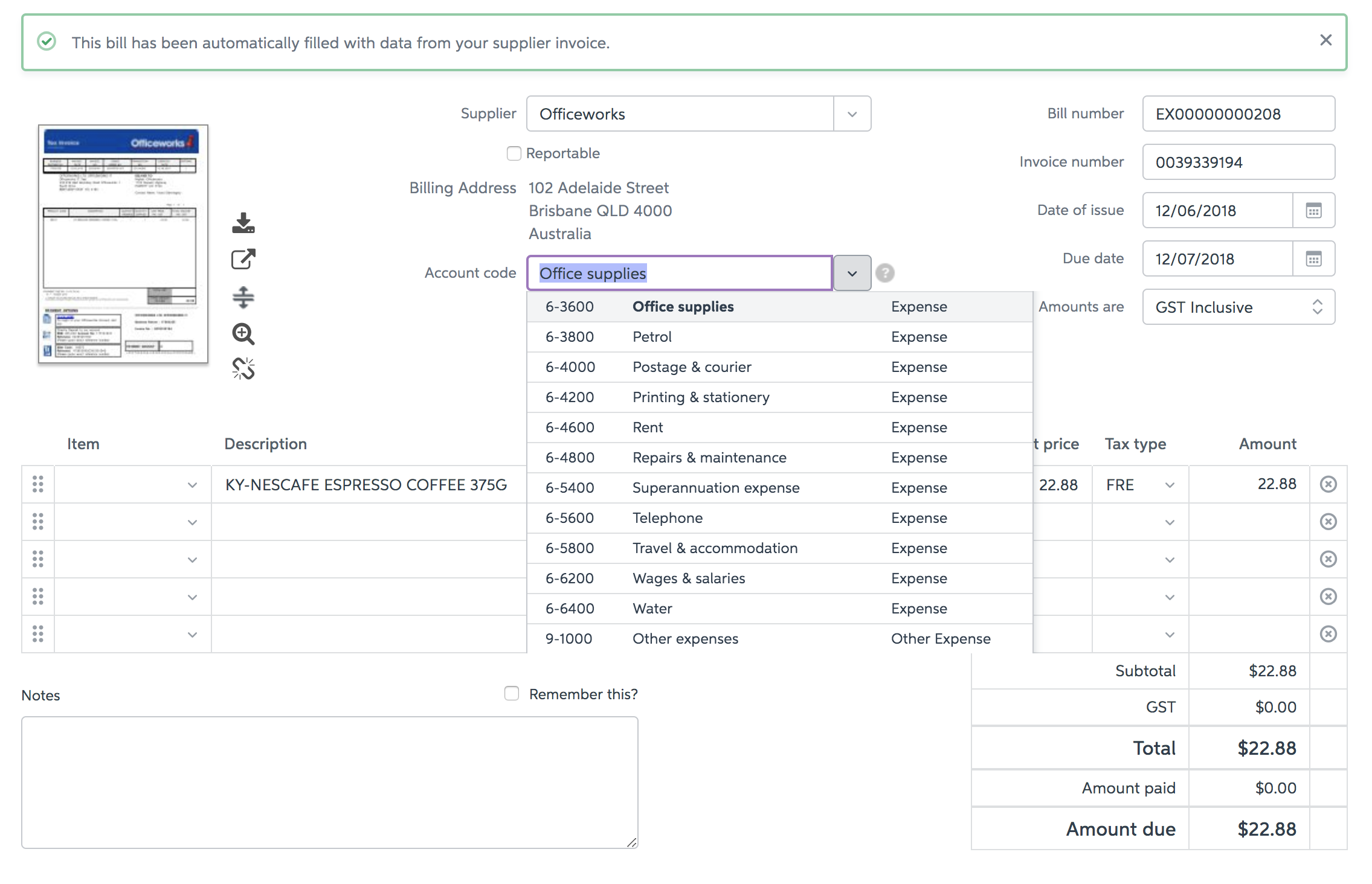 Automating Bunnings invoices MYOB Essentials Accounting MYOB Help